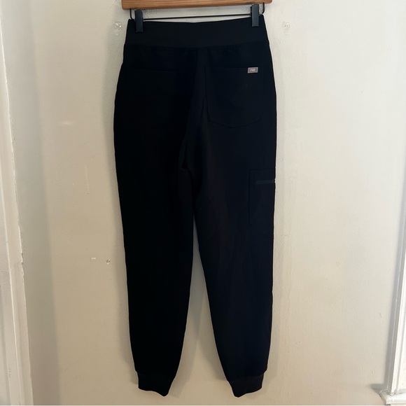 NWT FIGS- High Waisted Zamora Jogger Scrub Pants Black Medical Doctor Nurse - Picture 4 of 8